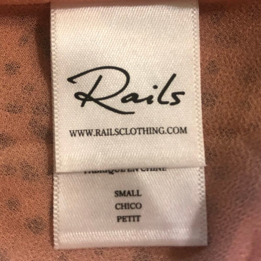 Rails Frida Rose Spotted Button Front High Low Mi… - image 8